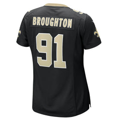 Vernon Broughton New Orleans Saints Women's Team Game Jersey - Black | Nike online