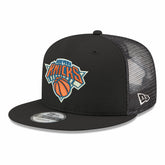 New York Knicks Core Logo Meshback 9FIFTY Snapback Hat - Black | New Era on sale