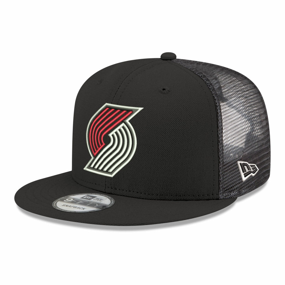 Portland Trail Blazers Core Logo Meshback 9FIFTY Snapback Hat - Black | New Era sale