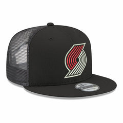 Portland Trail Blazers Core Logo Meshback 9FIFTY Snapback Hat - Black | New Era sale