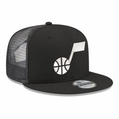 Utah Jazz Core Logo Meshback 9FIFTY Snapback Hat - Black | New Era cheap