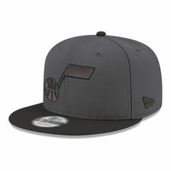 Utah Jazz Logo 2-Tone 9FIFTY Snapback Hat - Gray/Black | New Era for sale