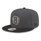 Brooklyn Nets Logo 2-Tone 9FIFTY Snapback Hat - Gray/Black | New Era sale