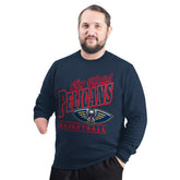 New Orleans Pelicans G-III Sports by Carl Banks Adaptive Headliner Fleece Crewneck Sweatshirt - Navy outlet