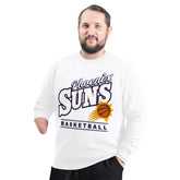 Phoenix Suns G-III Sports by Carl Banks Adaptive Headliner Fleece Crewneck Sweatshirt - White cheap