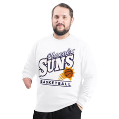 Phoenix Suns G-III Sports by Carl Banks Adaptive Headliner Fleece Crewneck Sweatshirt - White cheap
