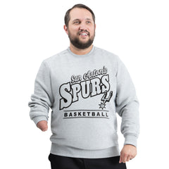 San Antonio Spurs G-III Sports by Carl Banks Adaptive Headliner Fleece Crewneck Sweatshirt - Gray for sale