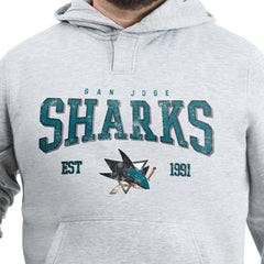 San Jose Sharks G-III Sports by Carl Banks Adaptive Classic Team Spirit Fleece Hoodie Gray