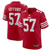 Luke Gifford San Francisco 49ers Team Game Jersey - Scarlet | Nike for sale