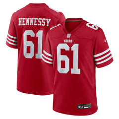 Matt Hennessy San Francisco 49ers Team Game Jersey - Scarlet | Nike for sale