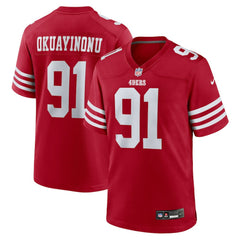 Sam Okuayinonu San Francisco 49ers Team Game Jersey - Scarlet | Nike cheap