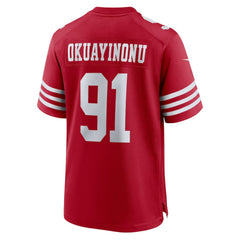 Sam Okuayinonu San Francisco 49ers Team Game Jersey - Scarlet | Nike cheap