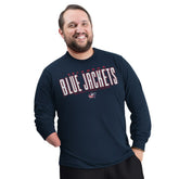 Columbus Blue Jackets G-III Sports by Carl Banks Adaptive Mesh Effect Long Sleeve T-Shirt Navy