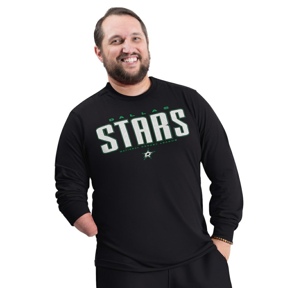 Dallas Stars G-III Sports by Carl Banks Adaptive Mesh Effect Long Sleeve T-Shirt Black
