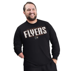 Philadelphia Flyers G-III Sports by Carl Banks Adaptive Mesh Effect Long Sleeve T-Shirt Black