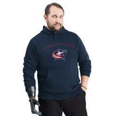 Columbus Blue Jackets G-III Sports by Carl Banks Adaptive Classic Team Arc Fleece Hoodie Navy