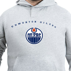Edmonton Oilers G-III Sports by Carl Banks Adaptive Classic Team Arc Fleece Hoodie Gray