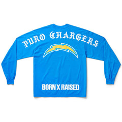 Los Angeles Chargers Born x Raised Unisex Long Sleeve Local T-Shirt - Powder Blue discount