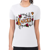 New York Knicks G-III 4Her by Carl Banks Women's Super-Slim Fit Lightweight Roses Crew Neck T-Shirt - White outlet