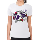 Sacramento Kings G-III 4Her by Carl Banks Women's Super-Slim Fit Lightweight Roses Crew Neck T-Shirt - White sale