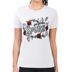 San Antonio Spurs G-III 4Her by Carl Banks Women's Super-Slim Fit Lightweight Roses Crew Neck T-Shirt - White shop