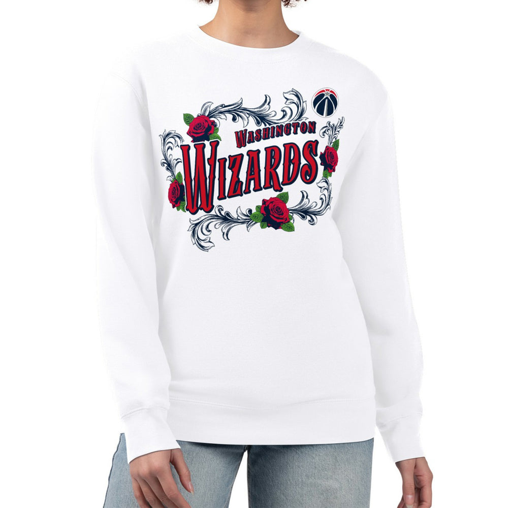 Washington Wizards G-III 4Her by Carl Banks Women's Roses Fleece Tri-Blend Sweatshirt - White online