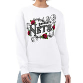 Brooklyn Nets G-III 4Her by Carl Banks Women's Roses Fleece Tri-Blend Sweatshirt - White online