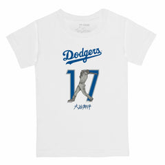 Shohei Ohtani Los Angeles Dodgers Tiny Turnip Youth Kanji Batting Graphic T-Shirt - White
