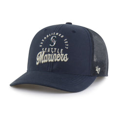 Seattle Mariners Pitstop Trucker Adjustable Hat - Navy | 47 brand