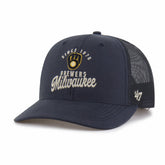 Milwaukee Brewers Pitstop Trucker Adjustable Hat - Navy | 47 brand