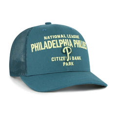 Philadelphia Phillies Contemporary Hitch Adjustable Trucker Hat - Teal | 47 brand