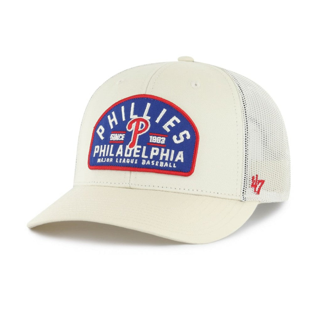 Philadelphia Phillies Leland Adjustable Trucker Hat - Cream | 47 brand