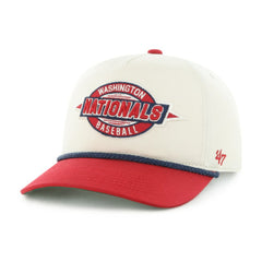 Washington Nationals Frame Out Hitch Adjustable Hat - Natural/Red | 47 brand