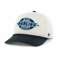 Miami Marlins Frame Out Hitch Adjustable Hat - Natural | 47 brand