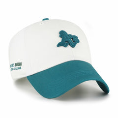 Athletics Contemporary Tonal Clean Up Adjustable Hat - White/Teal | 47 brand