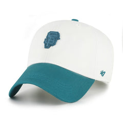San Francisco Giants Contemporary Tonal Clean Up Adjustable Hat - White/Teal | 47 brand