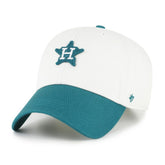Houston Astros Contemporary Tonal Clean Up Adjustable Hat - White/Teal | 47 brand