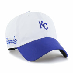 Kansas City Royals Vista Mini Clean Up brrr° Adjustable Hat - White/Royal | 47 brand