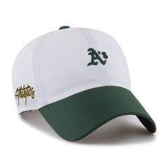 Athletics Vista Mini Clean Up brrr° Adjustable Hat - White/Green | 47 brand