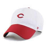 Cincinnati Reds Vista Mini Clean Up brrr° Adjustable Hat - White/Red | 47 brand