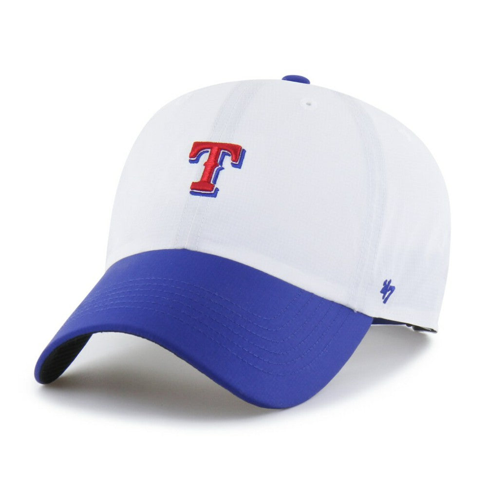 Texas Rangers Vista Mini Clean Up brrr° Adjustable Hat - White/Royal | 47 brand