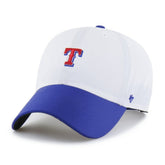 Texas Rangers Vista Mini Clean Up brrr° Adjustable Hat - White/Royal | 47 brand