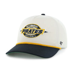 Pittsburgh Pirates Youth Frame Out Hitch Adjustable Hat - Natural/Black | 47 brand