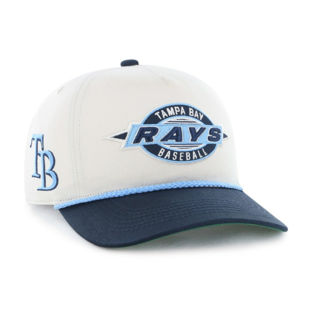 Tampa Bay Rays Youth Frame Out Hitch Adjustable Hat - Natural/Navy | 47 brand