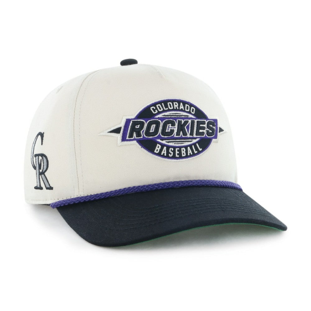 Colorado Rockies Youth Frame Out Hitch Adjustable Hat - Natural/Black | 47 brand