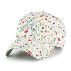 Atlanta Braves Girls Youth Posey Clean Up Adjustable Hat - Light Pink | 47 brand