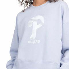 Philadelphia Phillies Starter Women's Pastels Boxy Fleece Sweatshirt - Light Blue