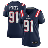 Elijah Ponder New England Patriots Women's Team Game Jersey - Navy | Nike for sale