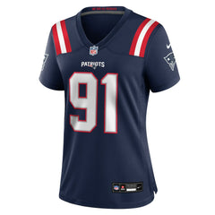 Elijah Ponder New England Patriots Women's Team Game Jersey - Navy | Nike for sale