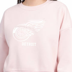 Detroit Red Wings Starter Women's Boxy Cropped Sweatshirt Pink